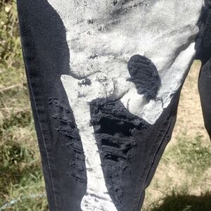 Artisan Hand-Painted Skeleton Jeans